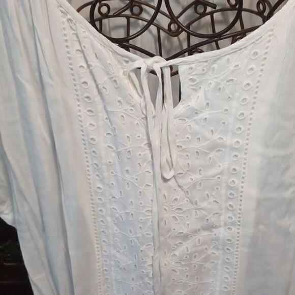 Phases Cream Cotton Top - Picture 2 of 7